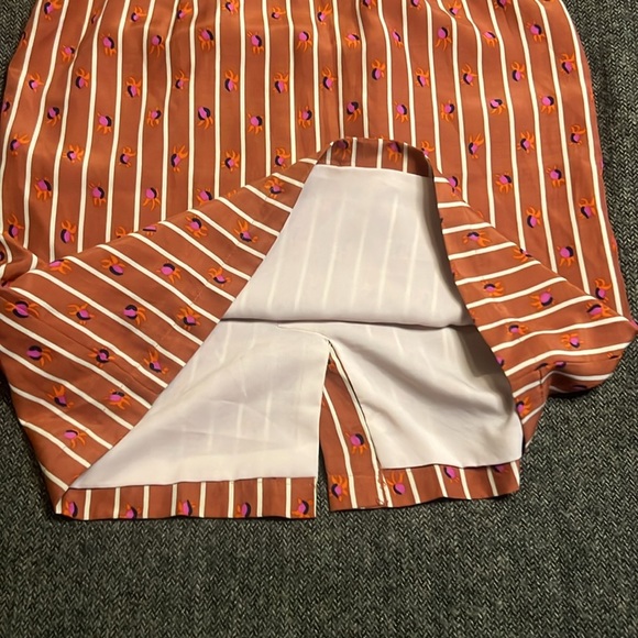 Anthropologie Silk Blend Rachel Comey Sleeveless Dress with Cute Crab Print Sz 4 - Picture 10 of 12